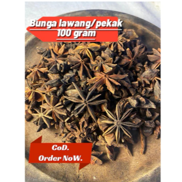 

Bunga lawang 100gr / pekak / star anise / rempah