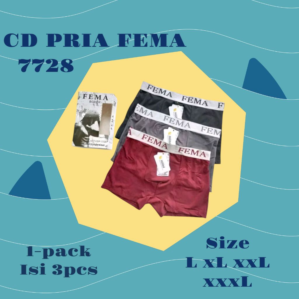 celana dalam pria fema boxer/ cd cowok fema