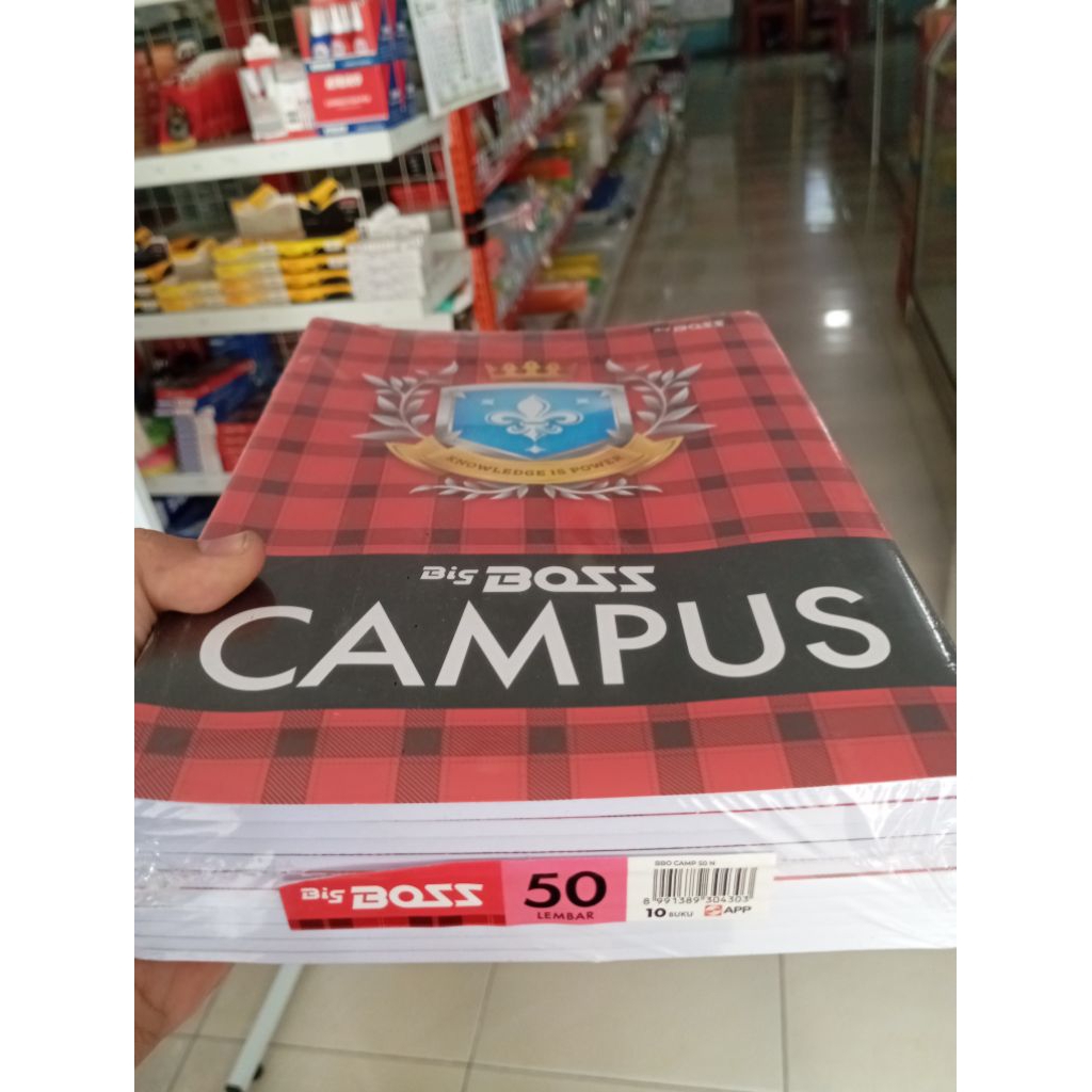 

buku tulis BIG BOSS CAMPUS 50 lembar (1 pack isi 10)