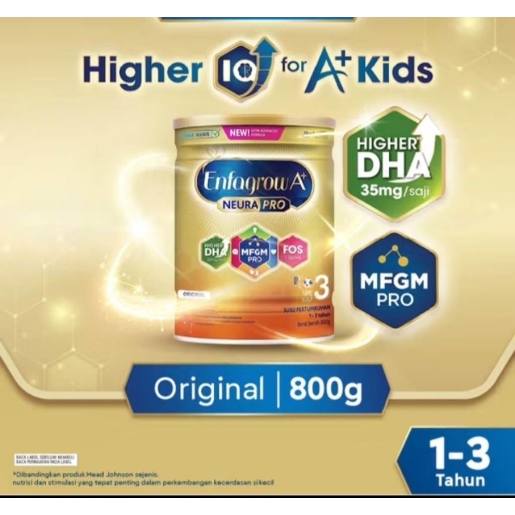 

Enfagrow A+ 3 Susu Formula Anak 1 - 3 Tahun Original Plain 800 gr