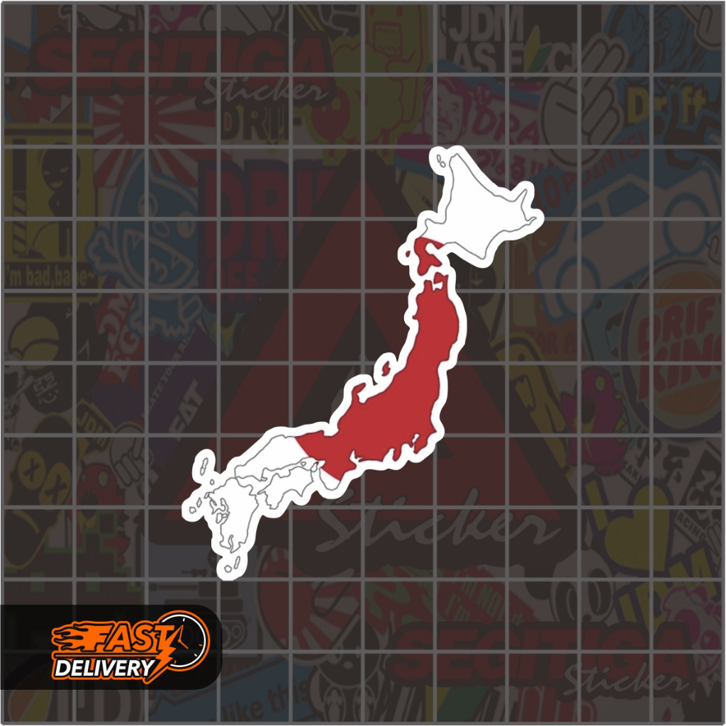 

Sticker Peta Jepang Japan Ukuran 5 x 6 Cm