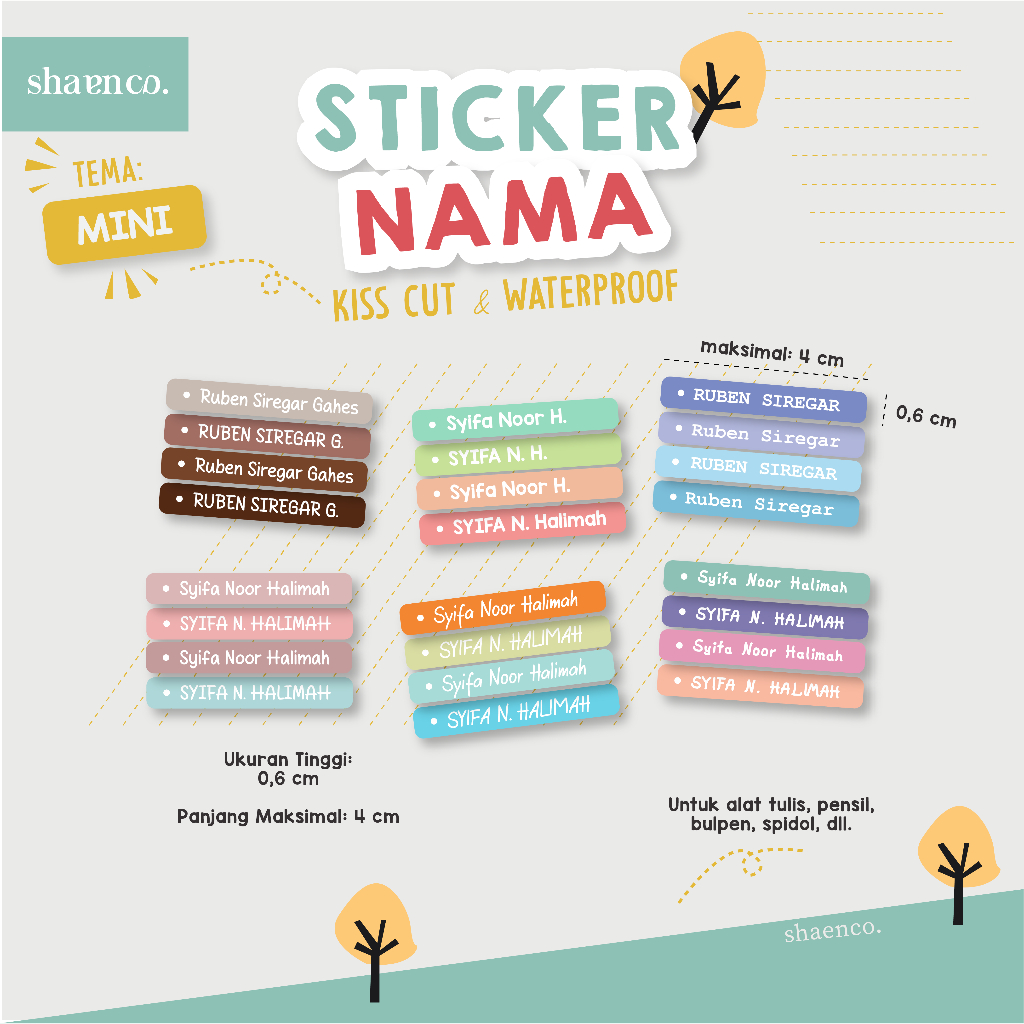 

STIKER LABEL ALAT TULIS STICKER BULPEN PENSIL SEKOLAH KANTOR