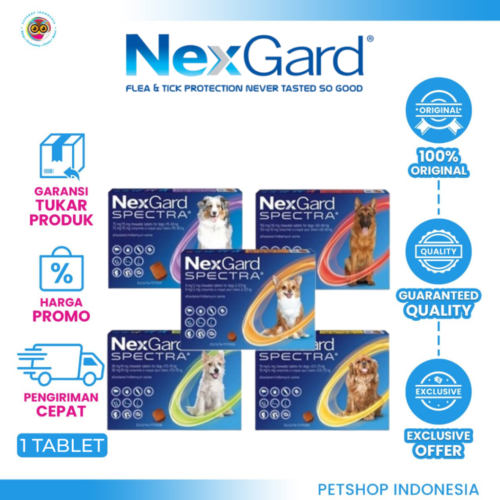 Obat Kutu Anjing Nexgard Harga 1 tablet