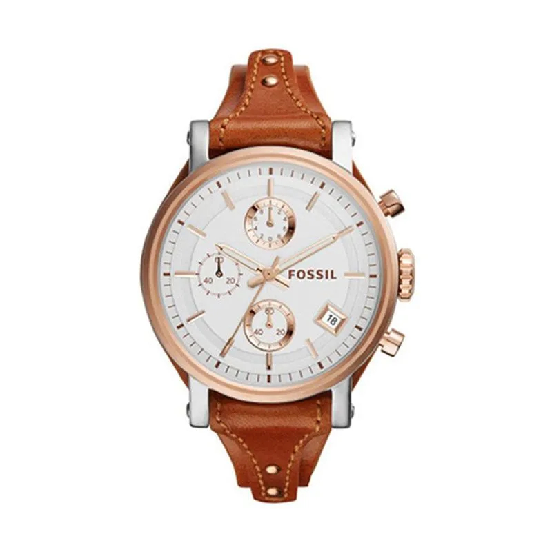 Fossil ES3837 Original Boyfriend Chronograph Raisin Leather Watch