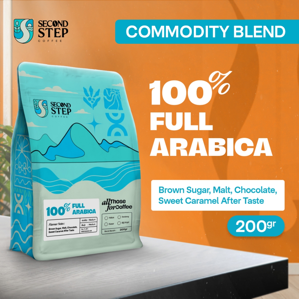 

BIJI KOPI 100% FULL ARABICA 200GR Commercial Espresso Based By Second Step Coffee Roastery