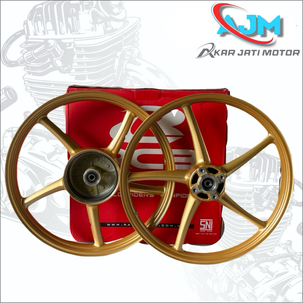 RCB VELG TYPE SP522 ALUMUNIUM ALLOY PELEK BINTANG RACING BOY PNP JUPITER MX RX KING FIZR 140/160-17