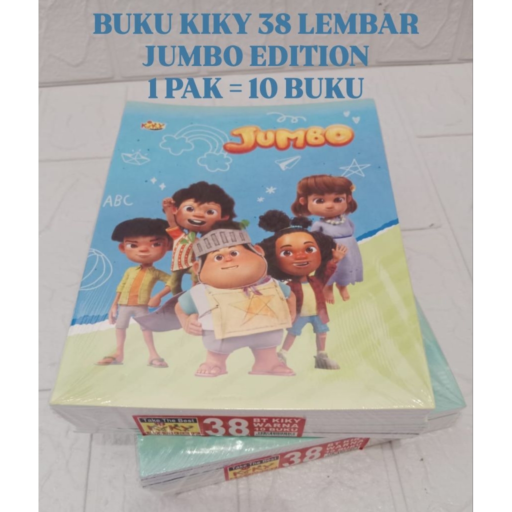 

BUKU TULIS KIKY 38 LEMBAR X JUMBO (10 BUKU)