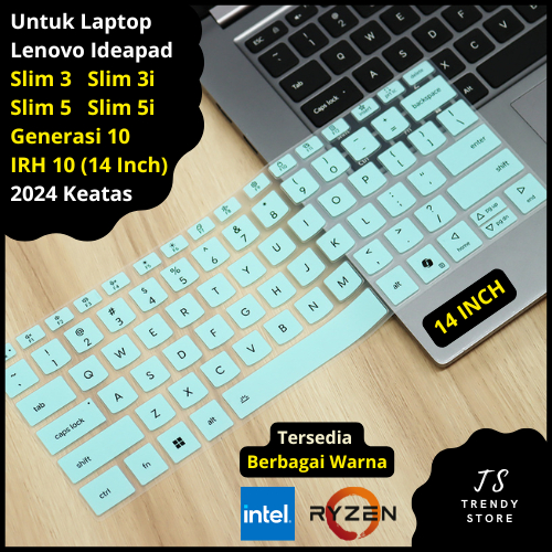 Keyboard Protector Lenovo Ideapad Slim 3 3i 5 5i 7 7i (14 Inch) Generasi 10 IRH10 2024 Keatas Cover