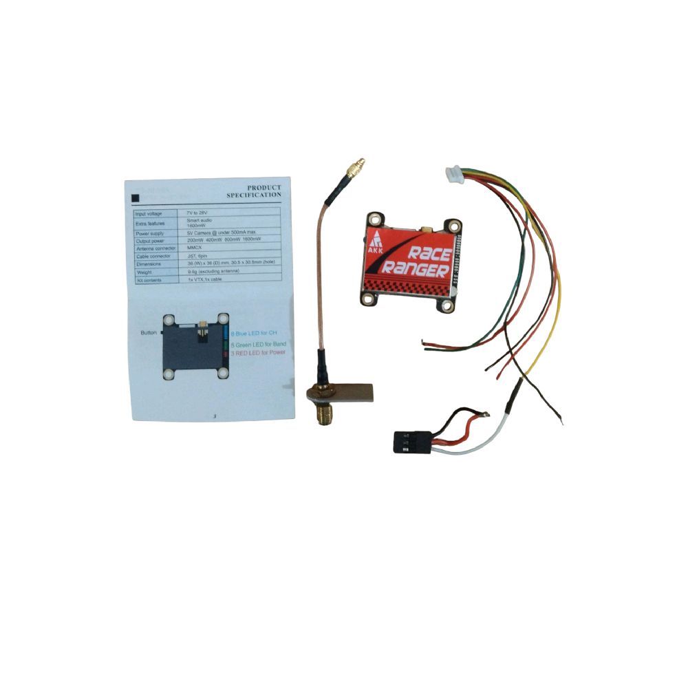 AKK Longa range VTX Support smart audio with mic 200 400 800 1600