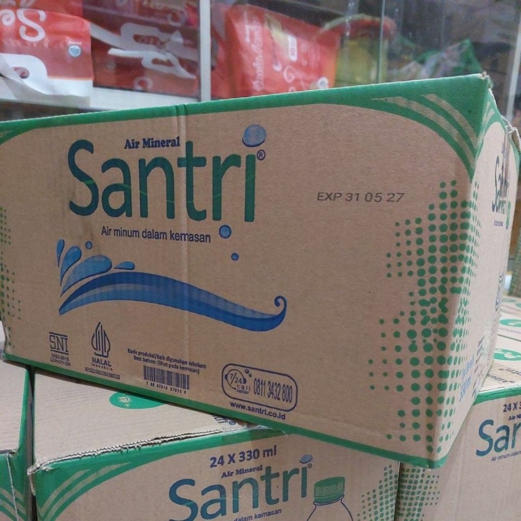 

Air Santri Botol kecil 330ml 1 Dus utuh isi 24 BTL