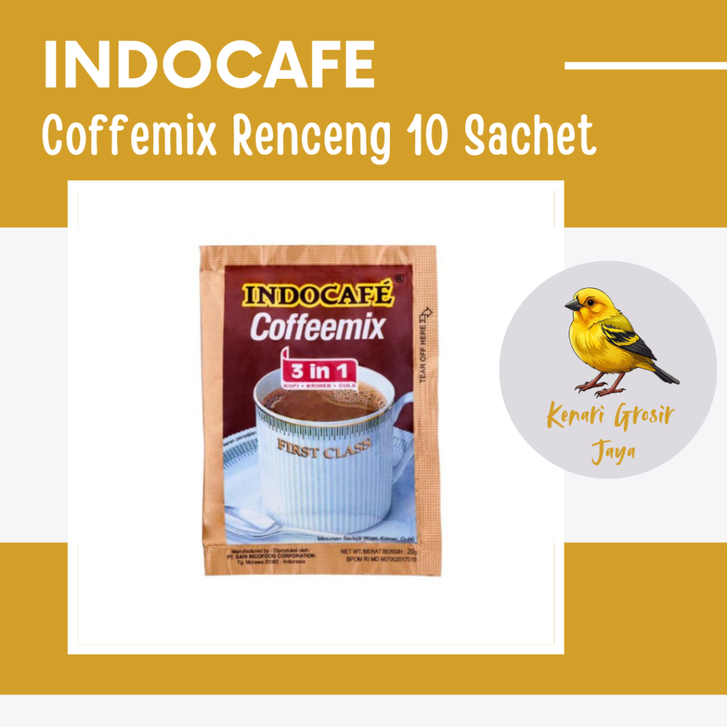 

Indocafe Coffemix Original 3in1 Kopi Istant Renceng 20 Gram x 10 Sachet | Kopi Instan