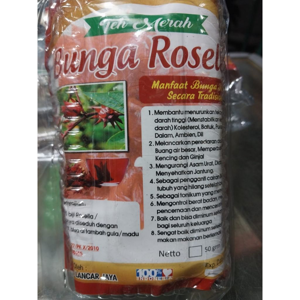 

ROSELLA MERAH KERING 100 GRAM teh merah bunga rosela