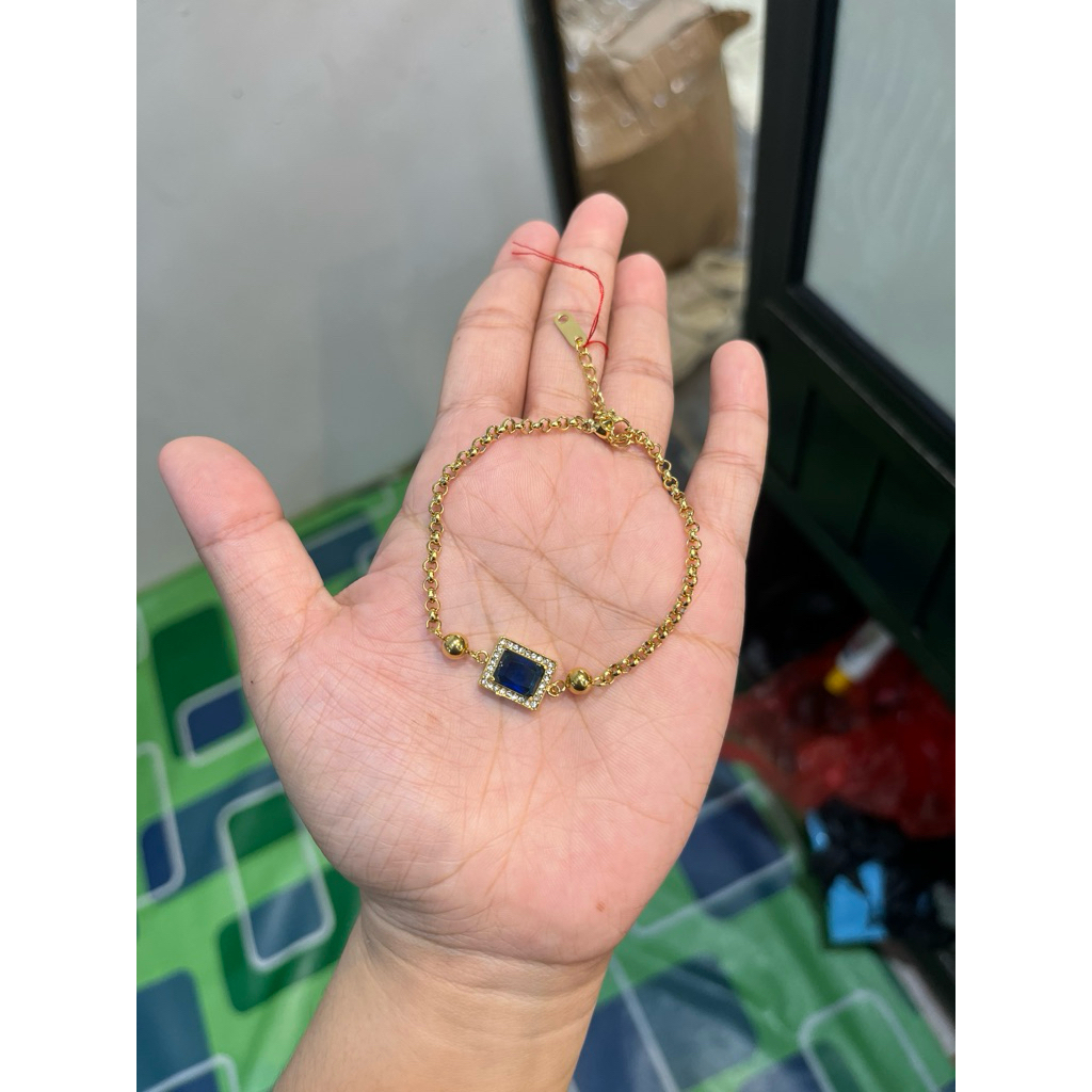 gelang titanium mata biru