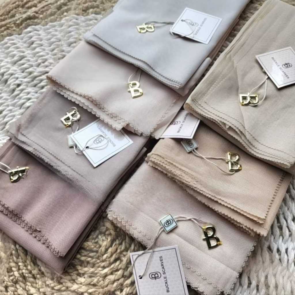 Segiempat Buckle Scarves Pouch Logo Azara Paris Premim Luxury