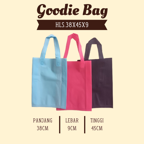 

Tas Tali spunbond 38 x 45 tas goodiebag / tas tali souvenir / tas hampers / kantong belanja
