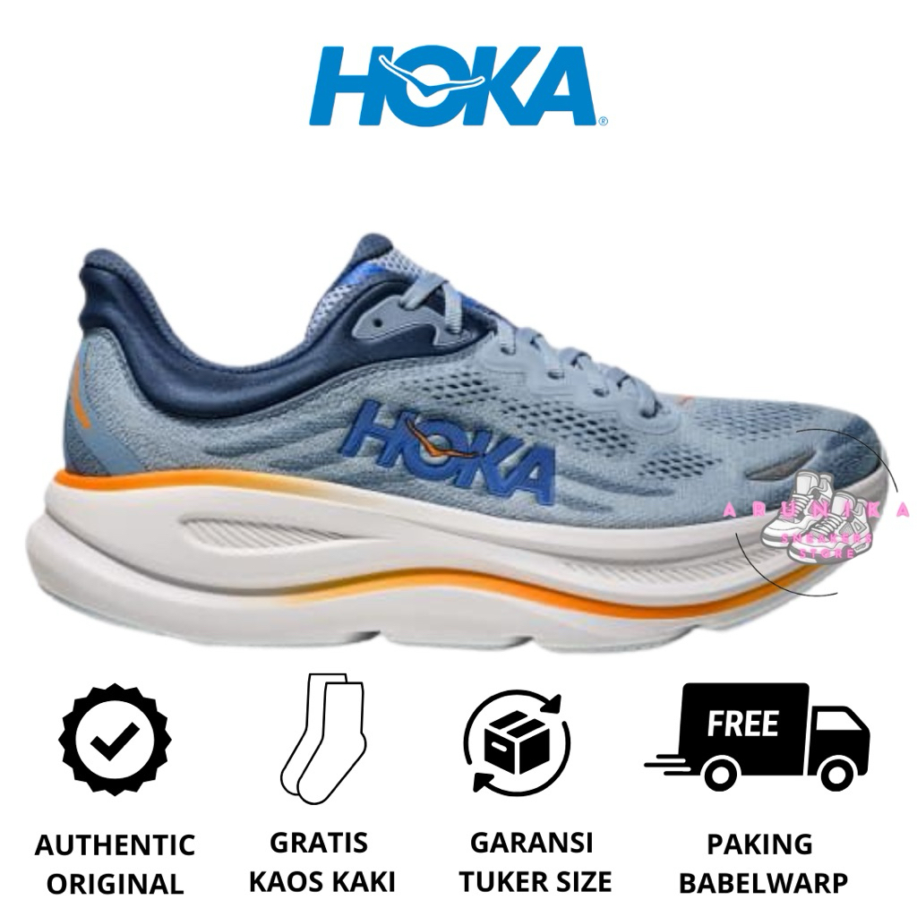 Sepatu Running Hoka Original Hoka Bondi 9 Dzizzle downpour