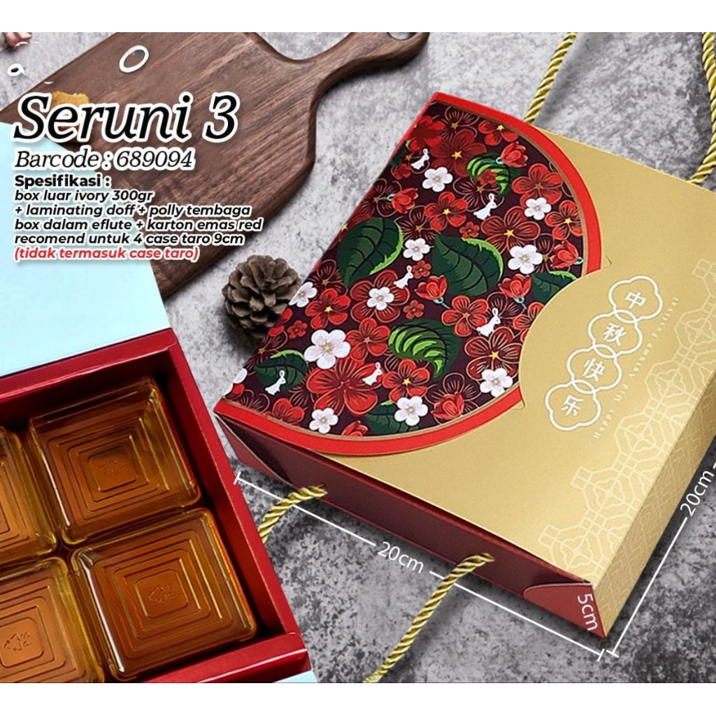 Dus Box Mooncake/Kue Bulan Seruni