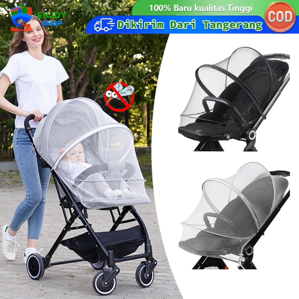 Kelambu Stroller Bayi Anti Nyamuk Kelambu Kereta Dorong Stroller Cover Jaring Stroller Premium