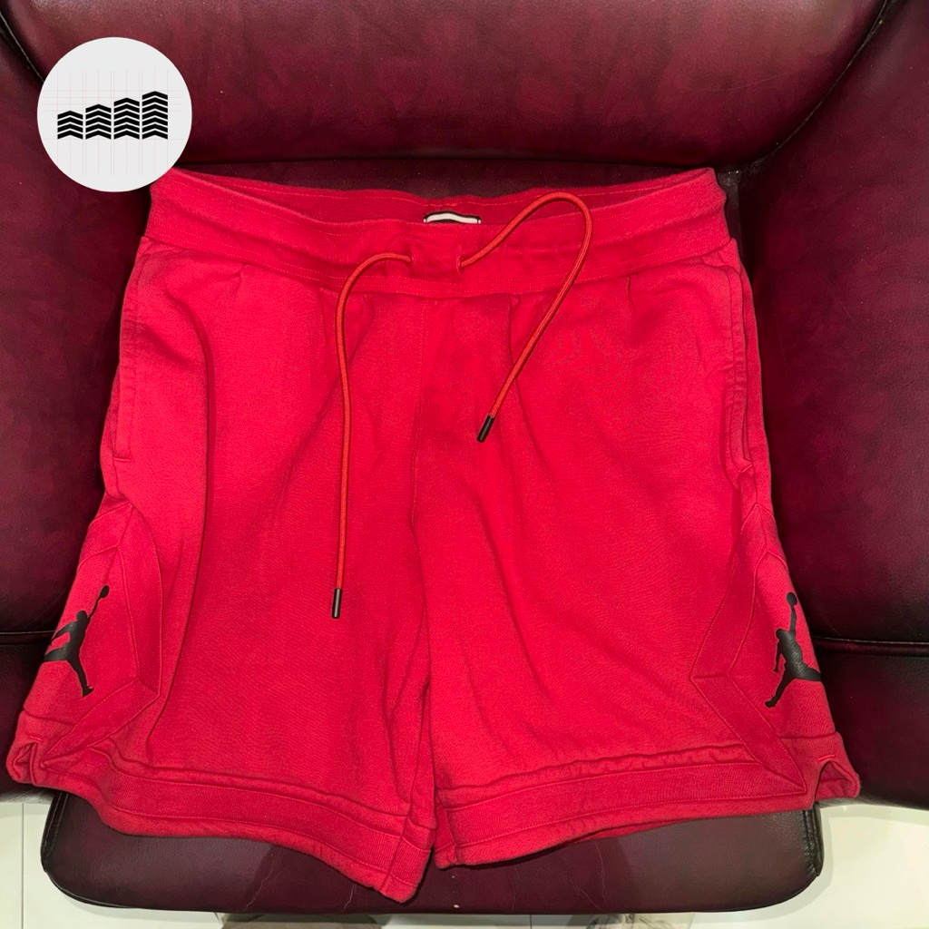 Air Jordan - Original Celana Basket Jumpman Diamond Fleece Shorts Gym Red - Size XL bekas / second /