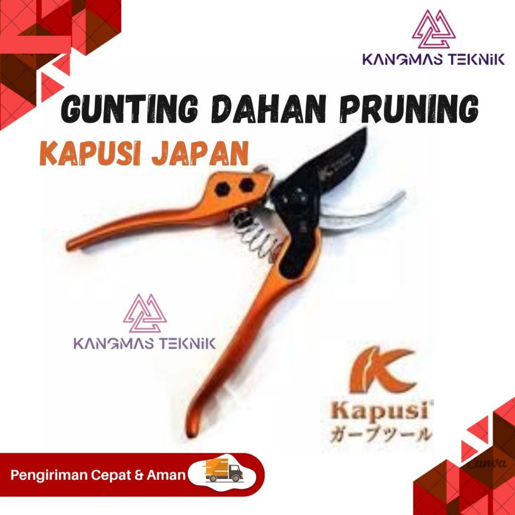 Kapusi Gunting Dahan gunting Pruning Kapusi Japan Original Gunting Bonsai Warna Gold Stainless Steel