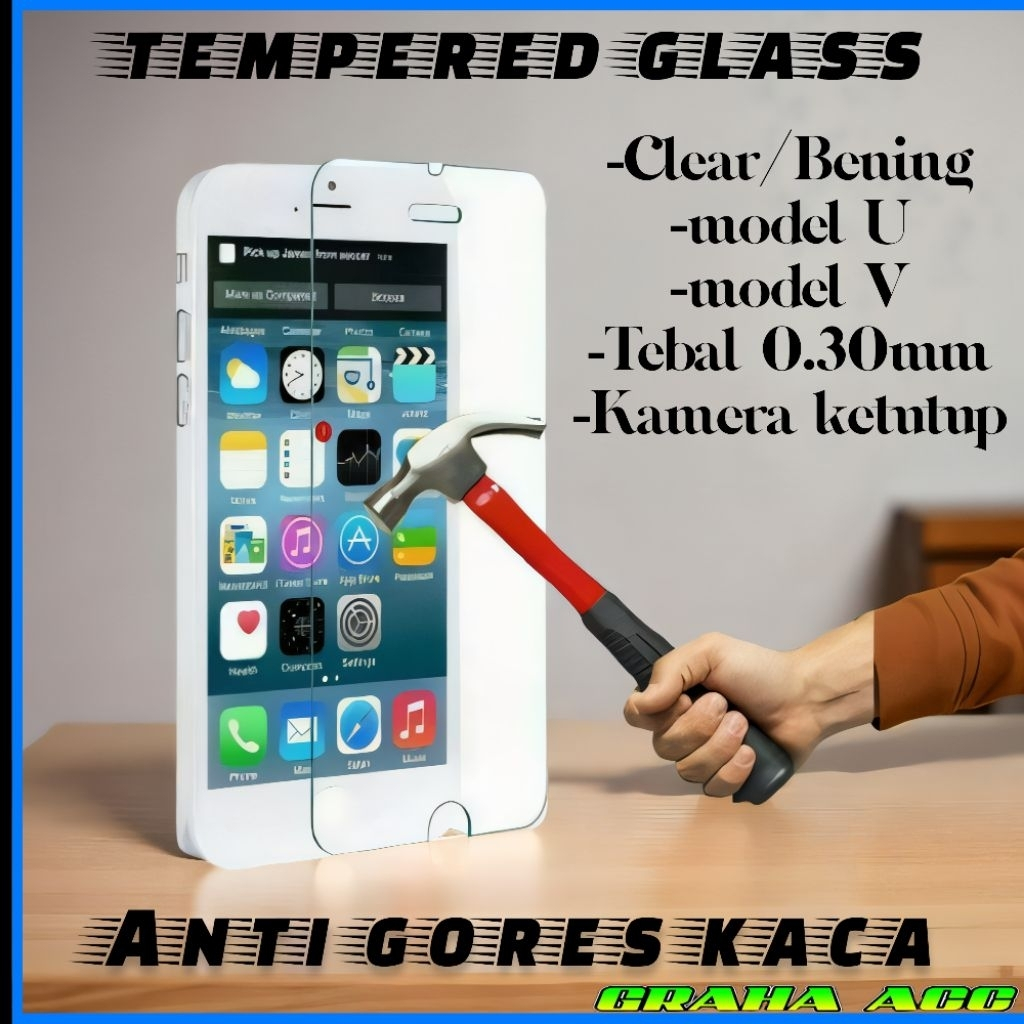 GHC GROSIR ANTI GORES OPPO ALL TYPE Tempered Glass Bening
