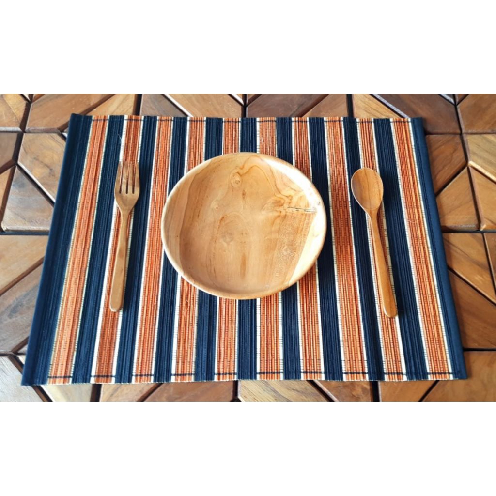Placemat Tenun Lidi/Tatakan Piring Alas Foto/Taplak Meja Kecil Placemat/Taplak Meja Tenun Lidi/Place