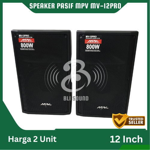 SPEAKER PASIF MPV MV-12PRO 12 INCH 12 IN 12IN ORIGINAL 2 UNIT FULL RAM