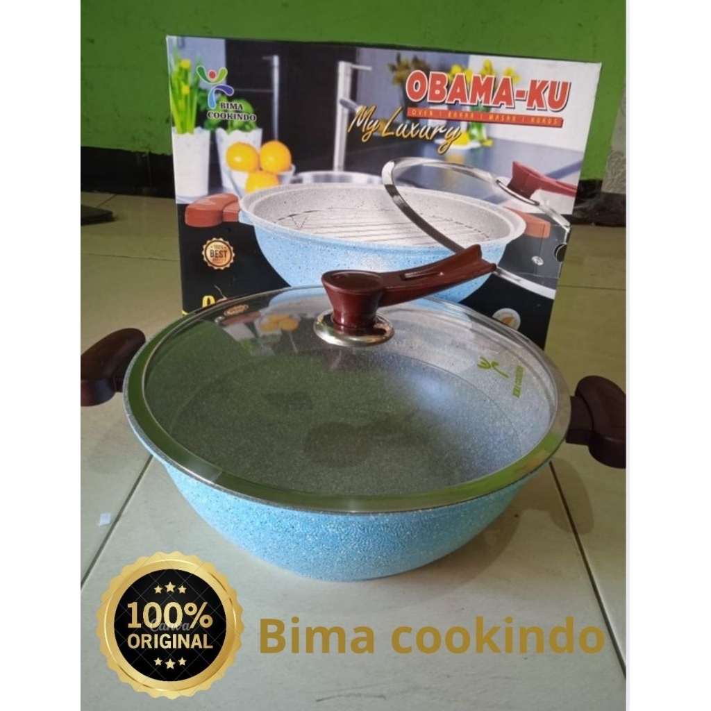 Obama 34 cm Bima cookindo bonus stemer,