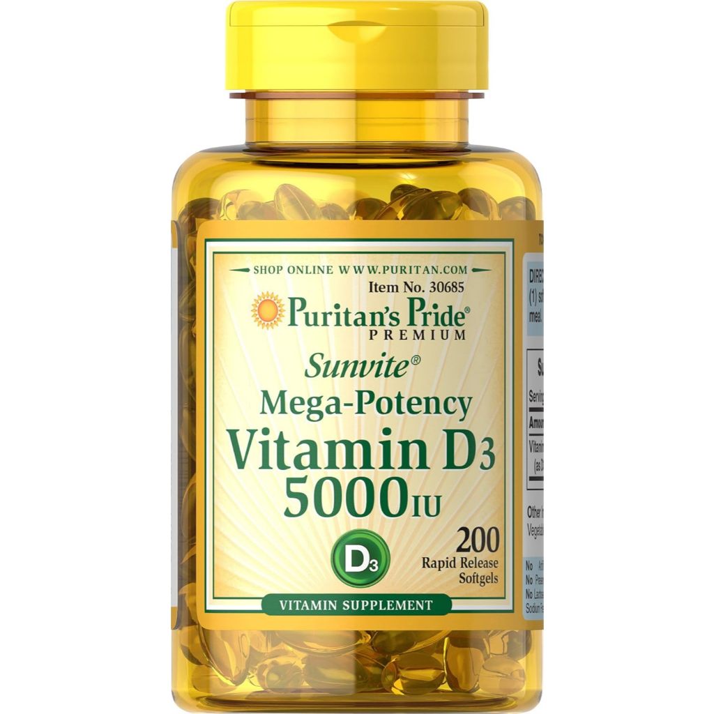 Puritan's Pride Vitamin D3 5000 IU Soft Gels