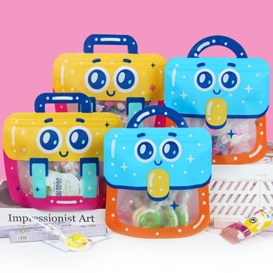 

[10 pc] Doopy Plastik Snack Standing Ziplock Birthday Packaging Bag