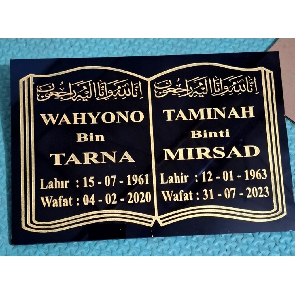 NAMA BATU NISAN KUBURAN BUKU 30X20