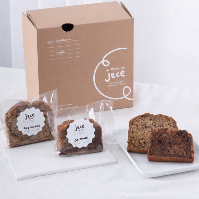 

MADE BY JECE - Bolu Pisang Banana Bread Gluten Free No Sugar Added - Slice