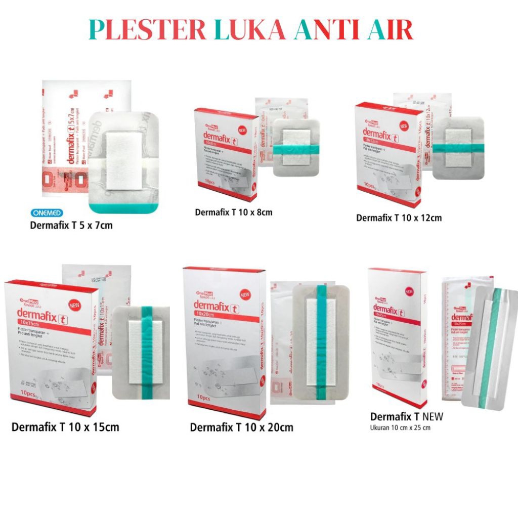 PLESTER LUKA ANTI AIR / Dermafix T Plester Luka Transparant Anti Air / Plester Luka Post Operasi / P