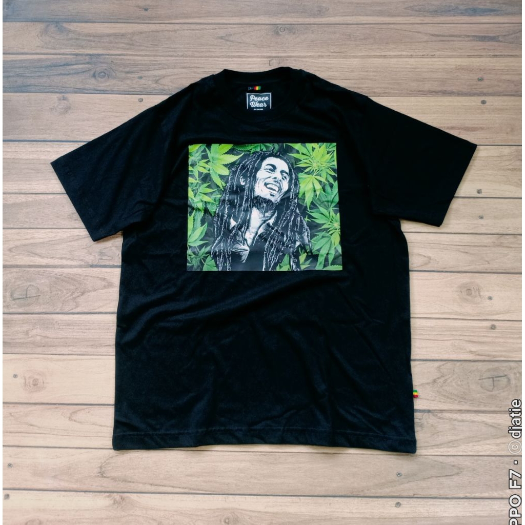 DJATIESHOP x PEACE WEAR kaos bob Marley baju pria wanita rasta tshirt 420 baju reggae oblong rege bi