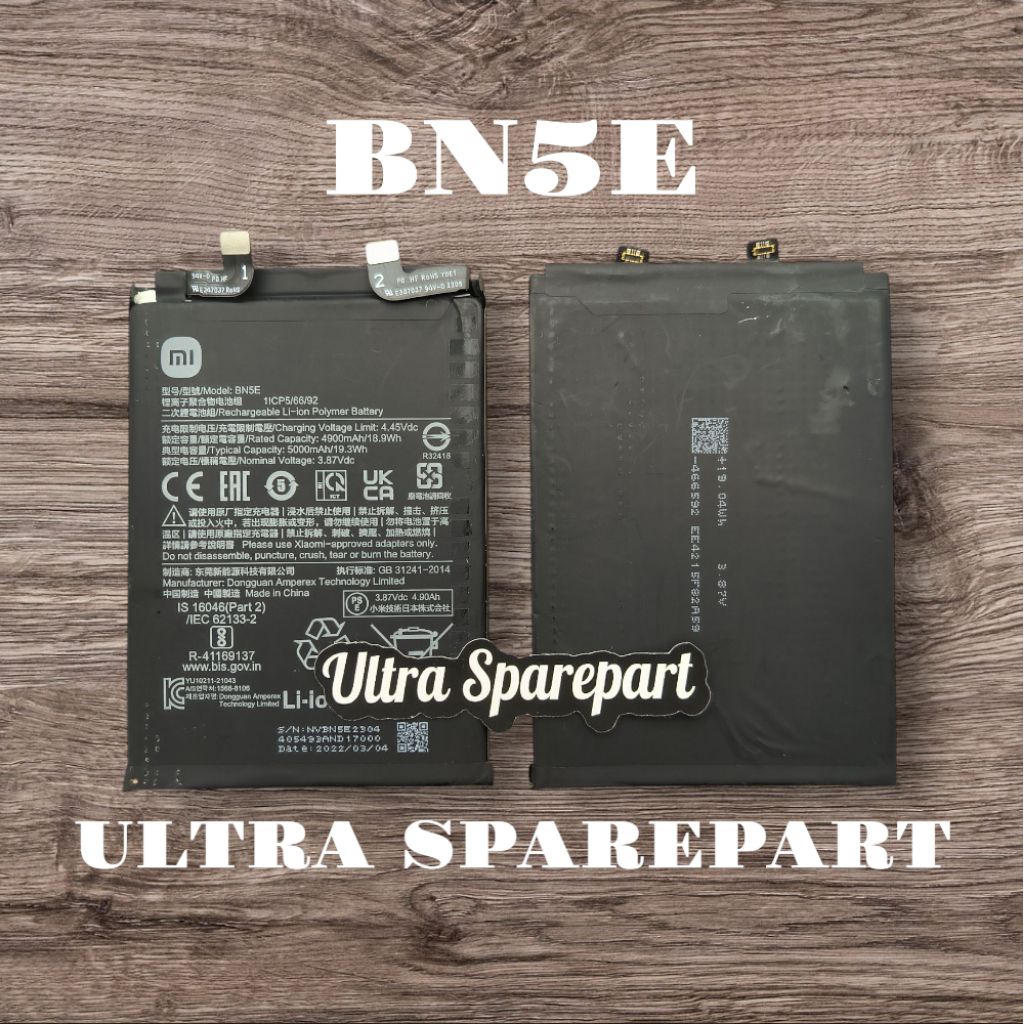 BATRE BATTERY BATERAI BN5E XIAOMI REDMI NOTE 11 PRO 4G / REDMI NOTE 11 PRO 5G ORIGINAL 100% COPOTAN 