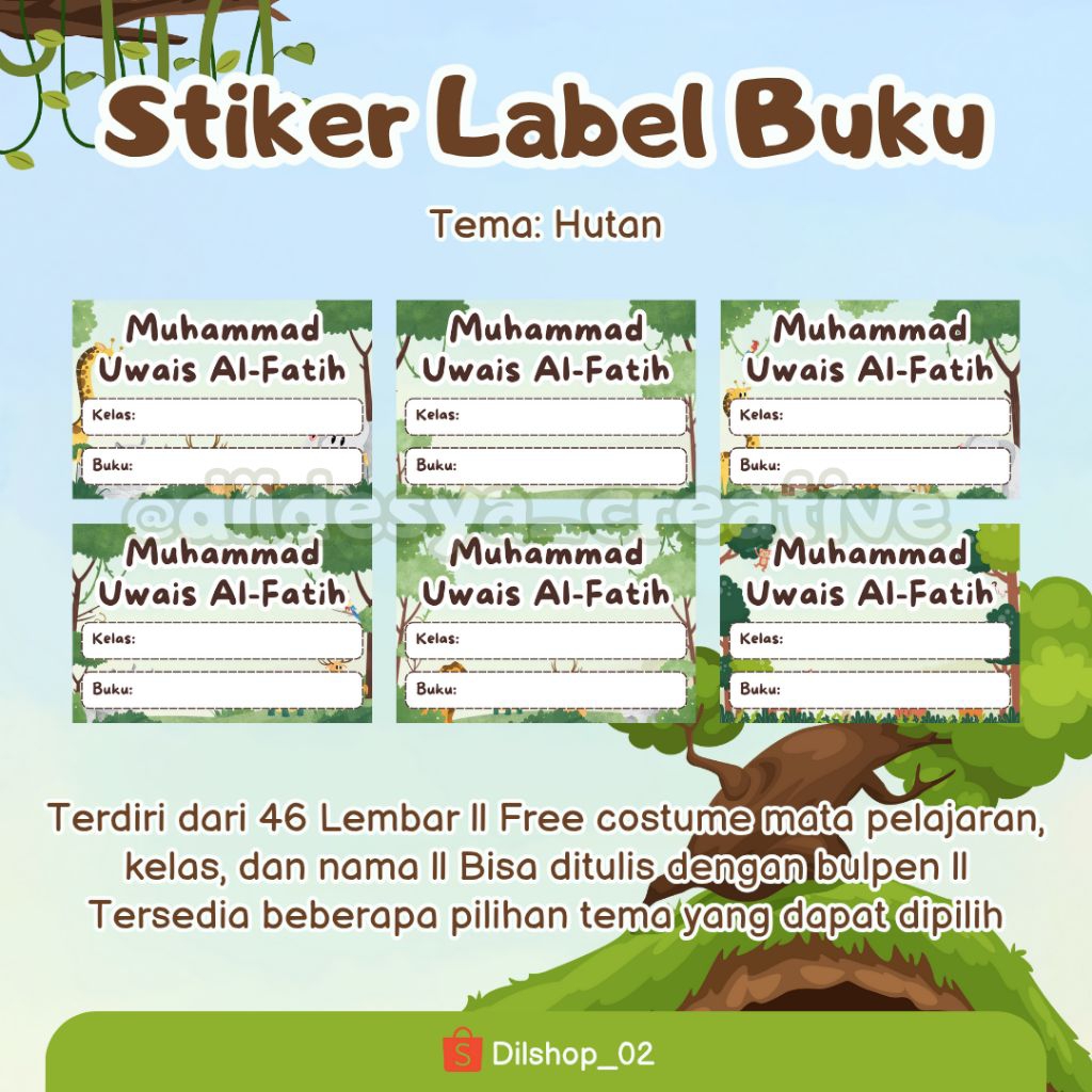 

Stiker Label Buku 46 Lembar Costume Kartun Faceless - Stiker label nama anak - Stiker Label Costume