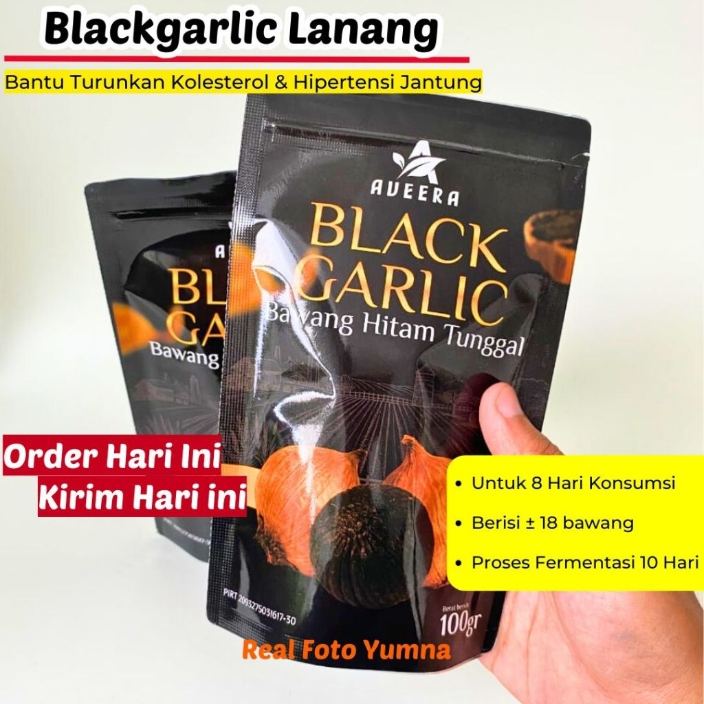 

Bawang Hitam Lanang 100gram - Black Garlic Manis Tunggal Premium Kolesterol Kesehatan Jantung