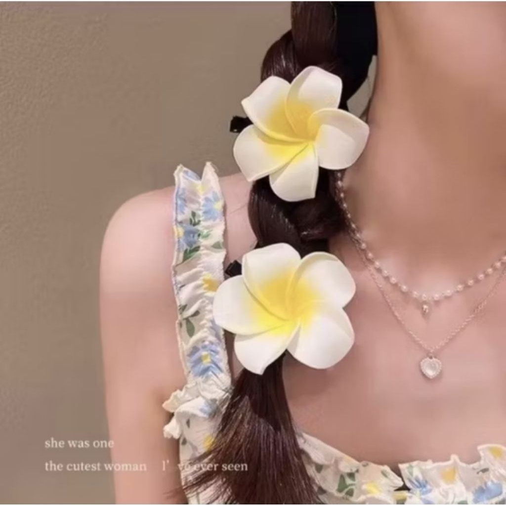 JEPIT RAMBUT BUNGA KAMBOJA BALI KEP CAKAR BUNGA BALI