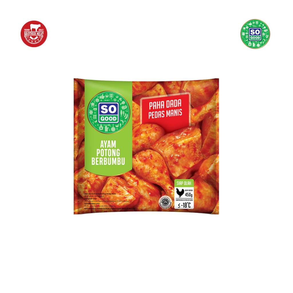 

So Good Ayam Potong Paha Dada Pedas Manis 450gr - Brothermeatshop