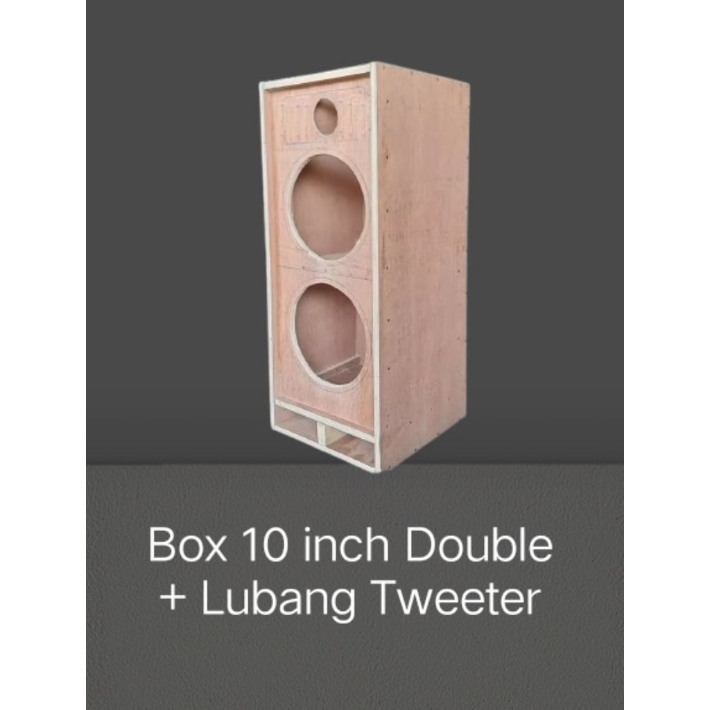 Box Speaker 10 inch Double + Lubang Tweeter