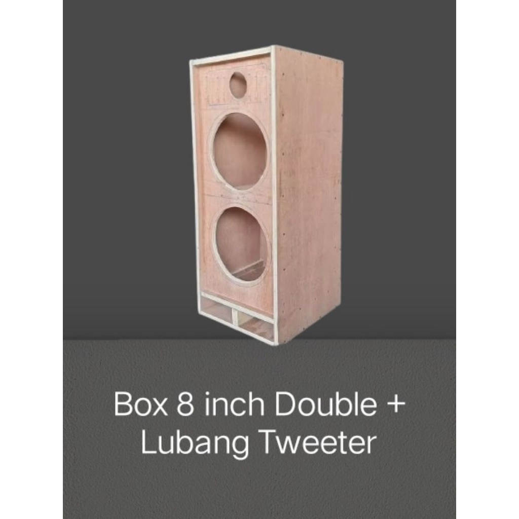 Box Speaker 8 inch Double + Lubang Tweeter
