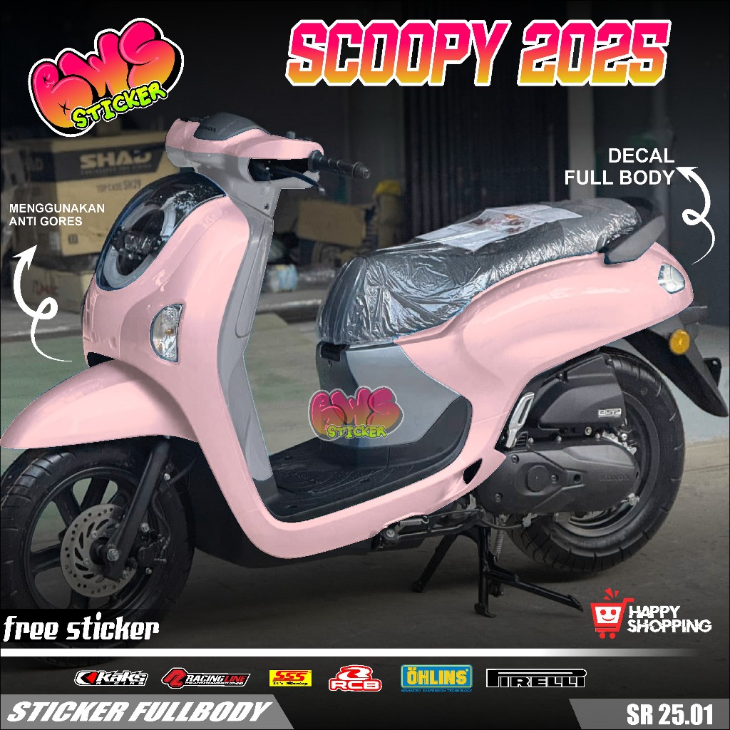 COD Sticker Decal Full Body Honda Scoopy Terbaru Tahun 2025 Sticker Full Body Scoopy 2025 Motif Polo