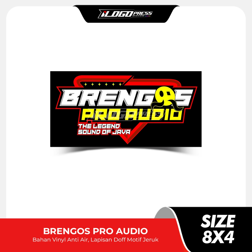 

BRENGOS PRO AUDIO - Stiker Sound System Bahan Vinyl Premium Anti Air Doff Motif Jeruk
