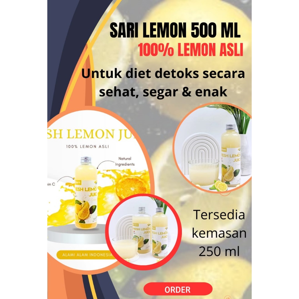 

Alami Sari Lemon 500ML Murni | Untuk Diet Detox Mengatasi Pencernaan
