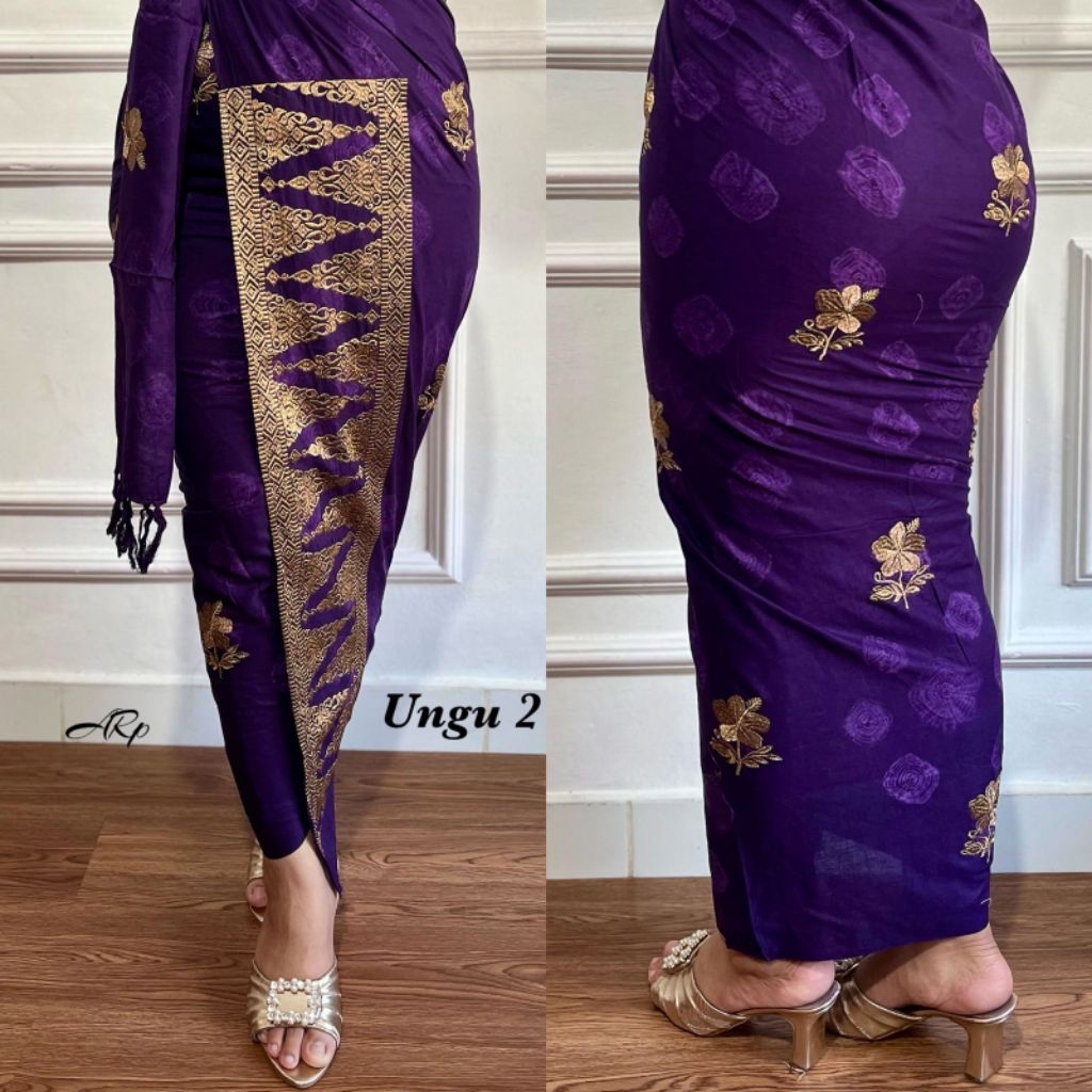 kamen katun endek jumputan motif endek set selendang // kain lembaran