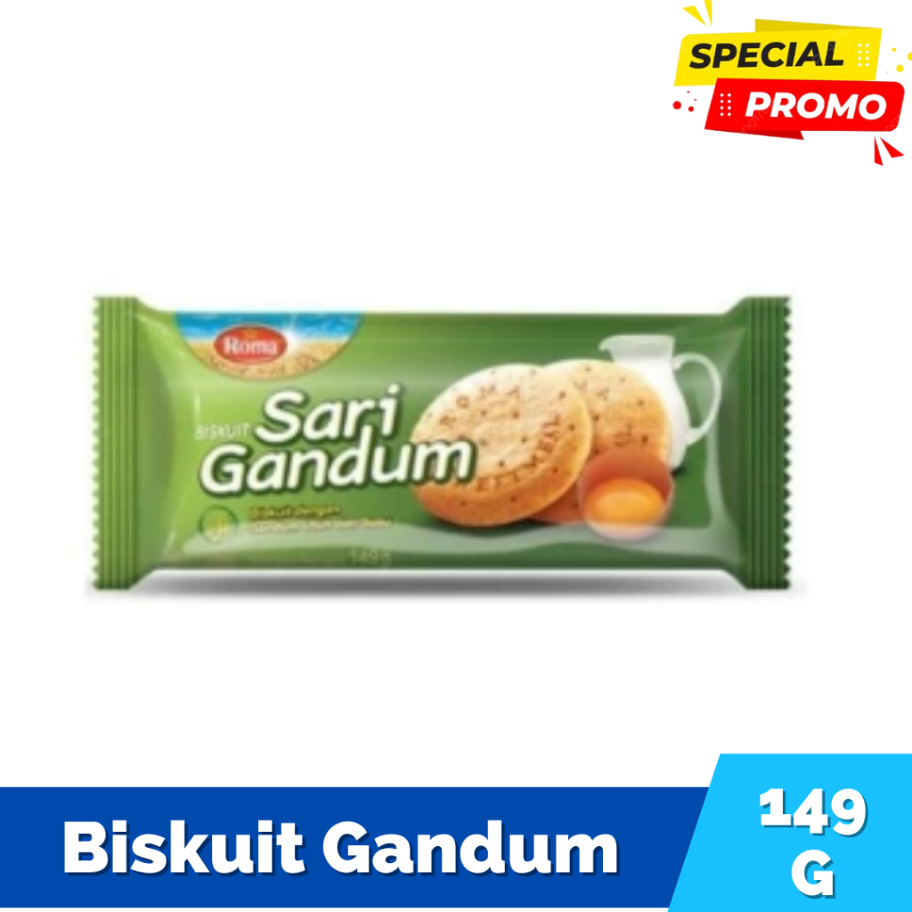

Roma Biskuit Sari Gandum Roll - Netto 149 gr