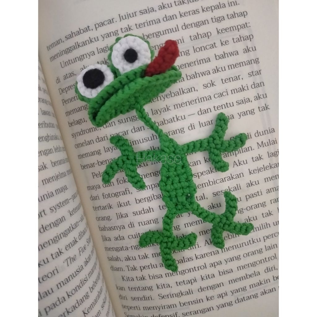 

Crochet Frog Bookmark || Pembatas Buku Kodok Rajut