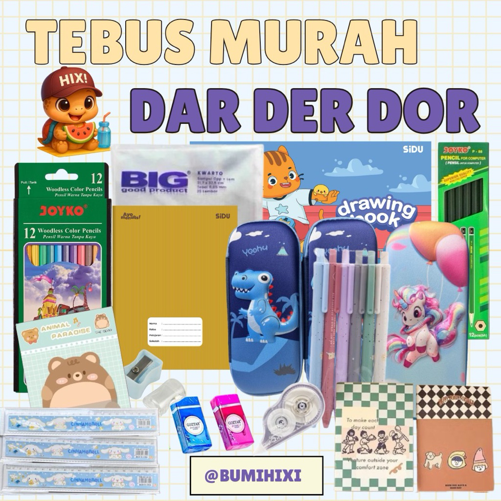 

Paket Sekolah Tebus Merah Siap Sekolah Dapatkan 13 Produk Buku Tulis Pensil Warna Kotak Pensil