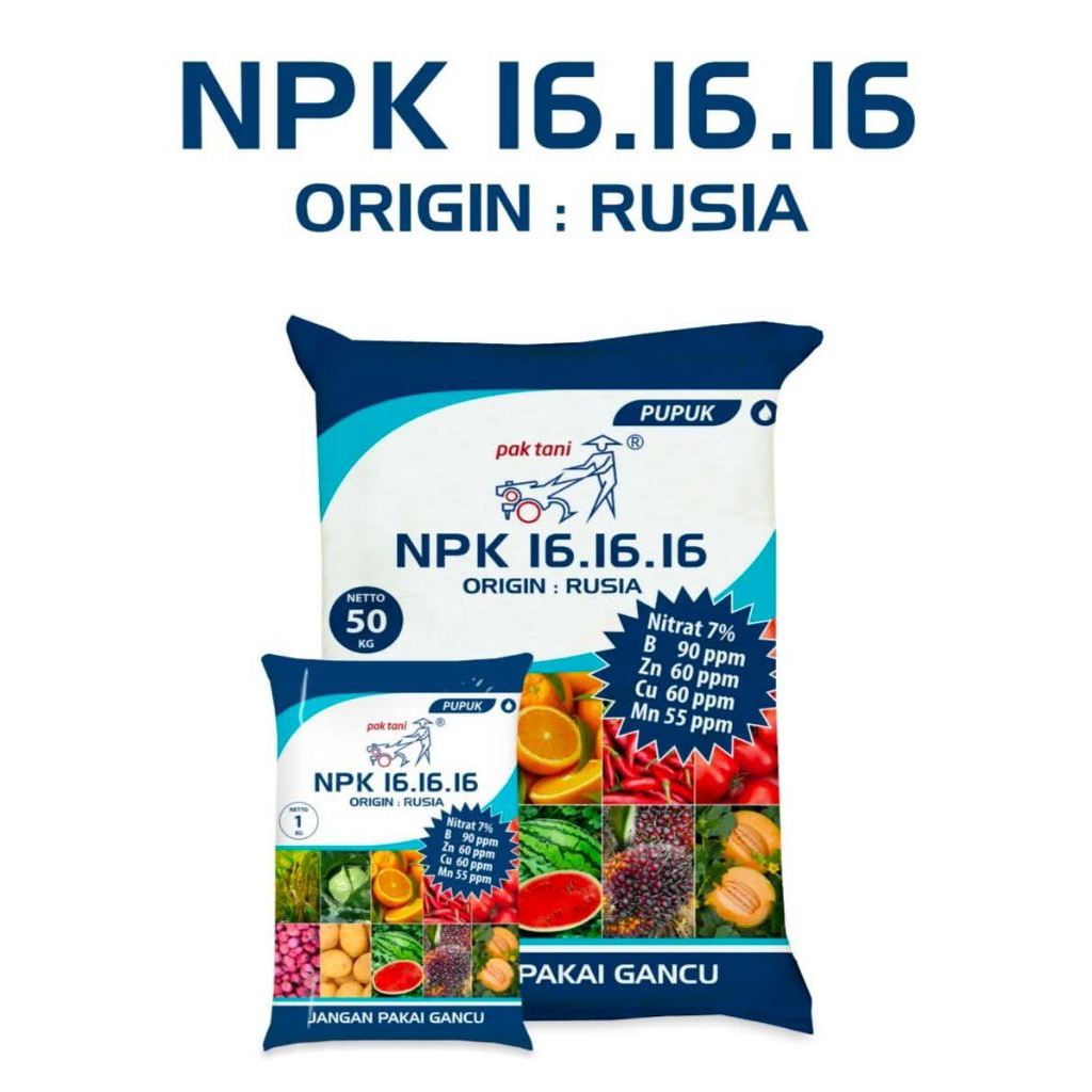 NPK 161616 PAK TANI. ORIGINAL RUSIA. KEMASAN 1KG