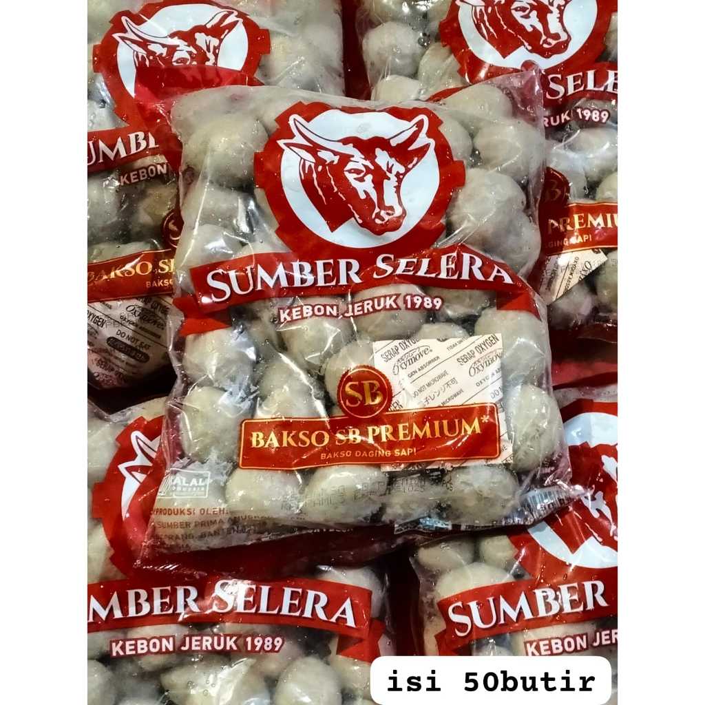 

bakso sapi sumber selera sb polos isi 50 pcs / butir baso daging